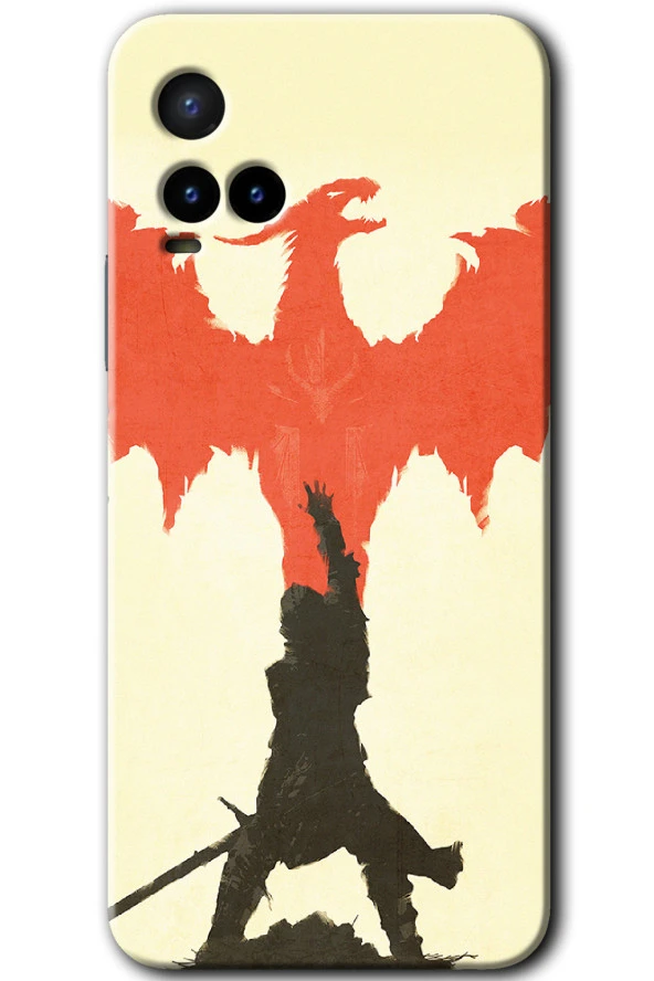 Vivo Y21 Kılıf HD Desen Baskılı Arka Kapak - Dragon Hunter 1