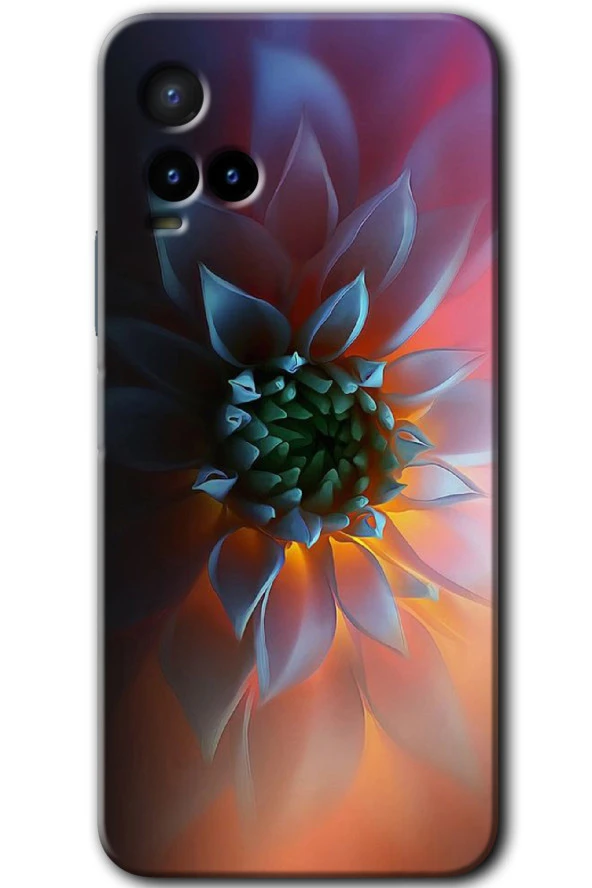 Vivo Y21 Kılıf HD Desen Baskılı Arka Kapak - Çiçek Motif