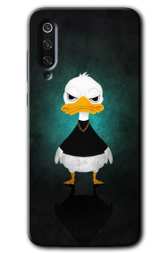 Xiaomi Mi 9 Kılıf HD Desen Baskılı Arka Kapak - Angry Duck