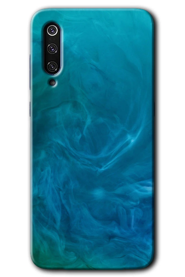 Xiaomi Mi 9 SE Kılıf HD Desen Baskılı Arka Kapak - Mavi Aura