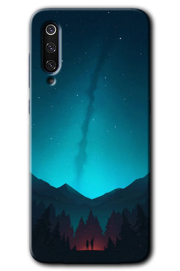 Xiaomi Mi 9 SE Kılıf HD Desen Baskılı Arka Kapak - Night Fores Mount