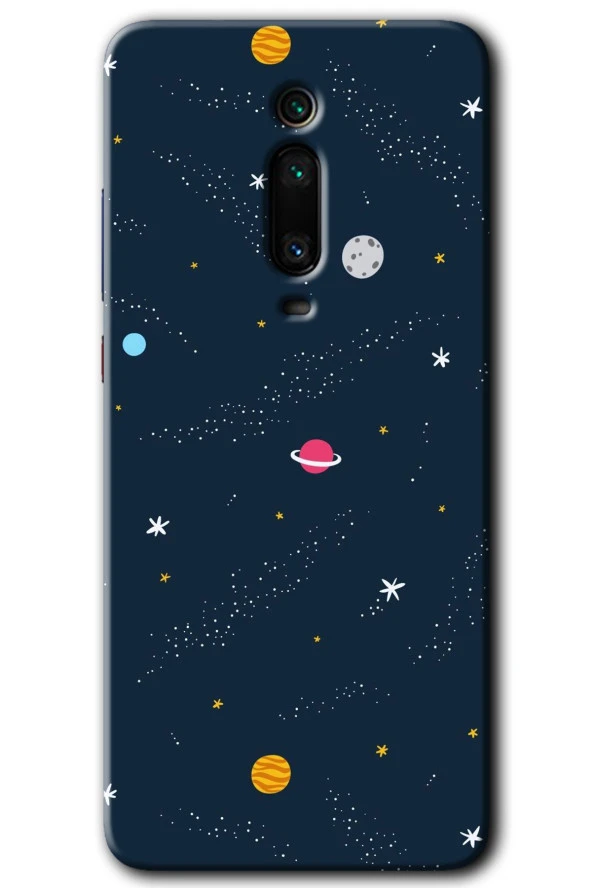 Xiaomi Mi 9T Kılıf HD Desen Baskılı Arka Kapak - Çizim Gezegen