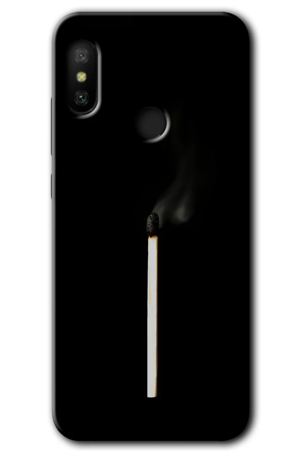 Xiaomi Mi A2 Lite Kılıf HD Desen Baskılı Arka Kapak - Sönmüş Kibrit