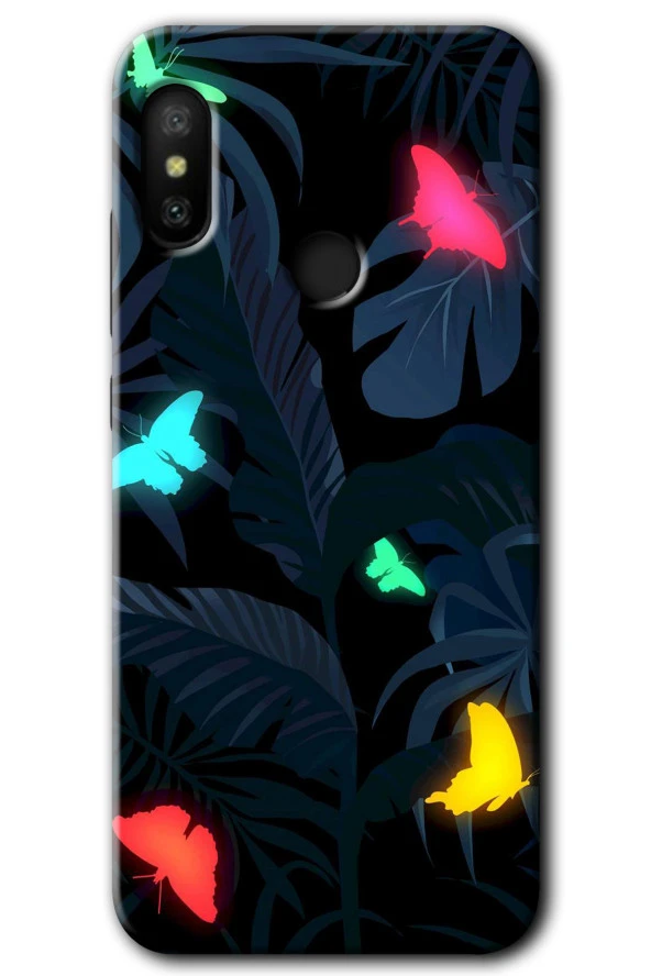 Xiaomi Mi A2 Lite Kılıf HD Desen Baskılı Arka Kapak - Lighter Butterfly