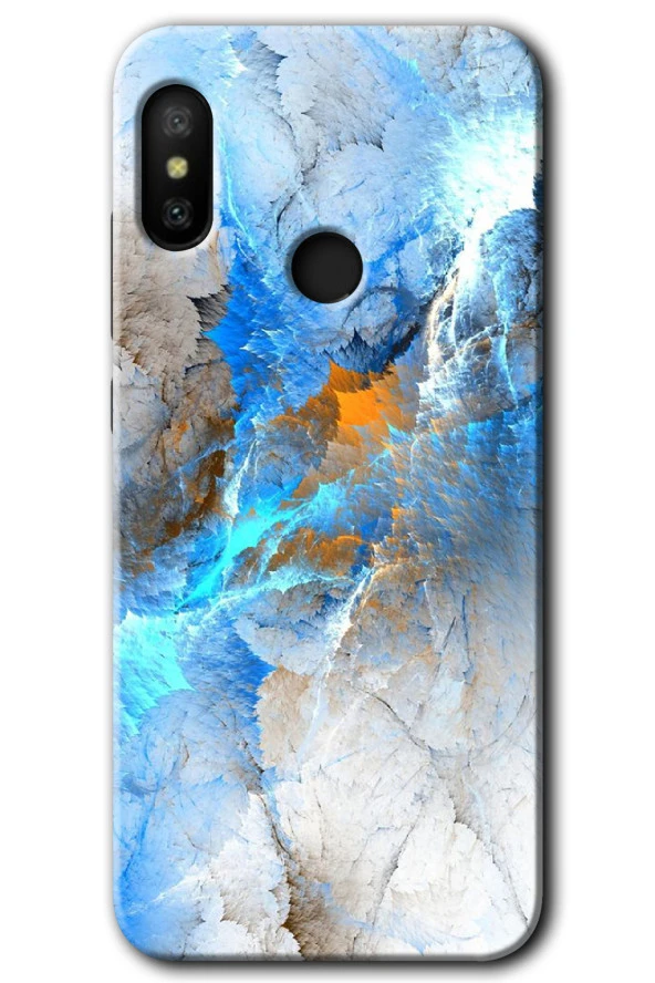 Xiaomi Mi A2 Lite Kılıf HD Desen Baskılı Arka Kapak - Mavi Buzul