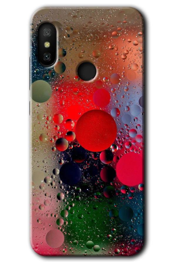 Xiaomi Mi A2 Lite Kılıf HD Desen Baskılı Arka Kapak - Wet Bubbles