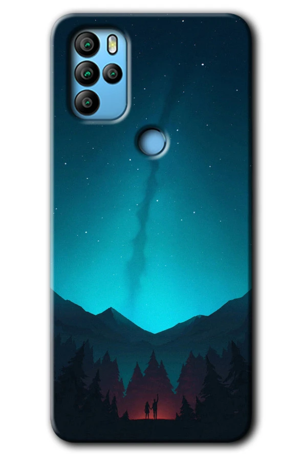 Omix X300 Kılıf HD Desen Baskılı Arka Kapak - Night Fores Mount