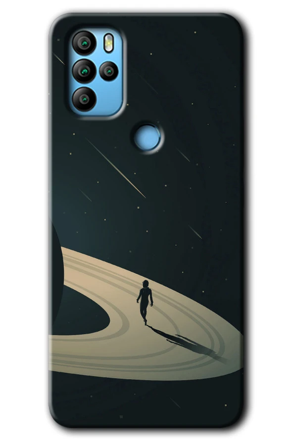 Omix X500 Kılıf HD Desen Baskılı Arka Kapak - Space Planet