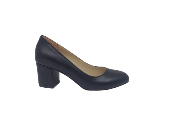 Zerhan 415 Kadın Siyah Klasik Alçak Topuklu Ayakkabı