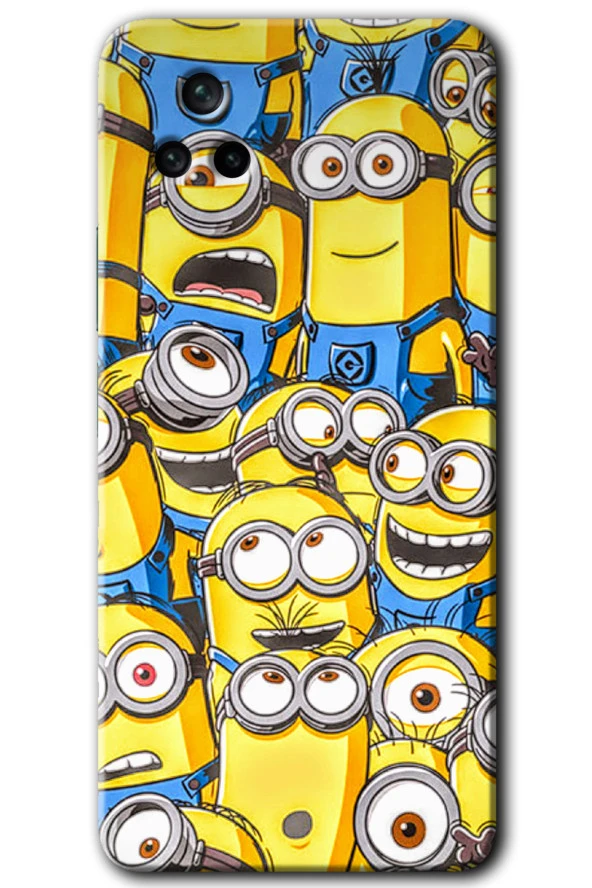 Poco F4 Kılıf HD Desen Baskılı Arka Kapak - Minion Ordusu