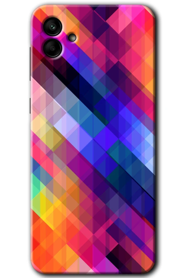 Galaxy A04 Kılıf HD Desen Baskılı Arka Kapak - Multi Oblique