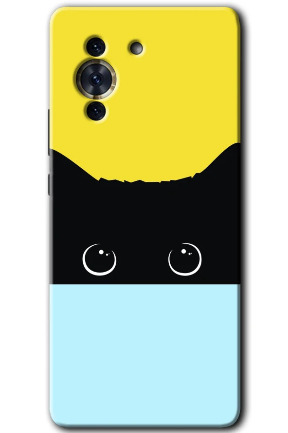 Huawei Nova 10 Kılıf HD Desen Baskılı Arka Kapak - Kara-Kedi