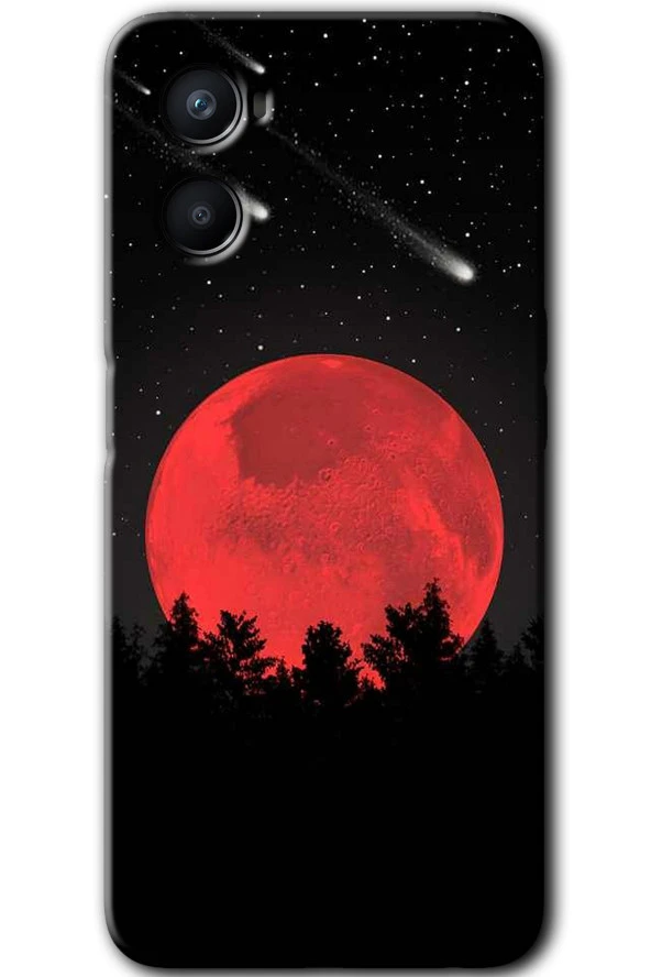 Oppo A36 Kılıf HD Desen Baskılı Arka Kapak - Kanlı Ay