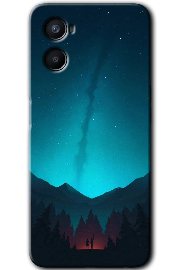 Oppo A36 Kılıf HD Desen Baskılı Arka Kapak - Night Fores Mount