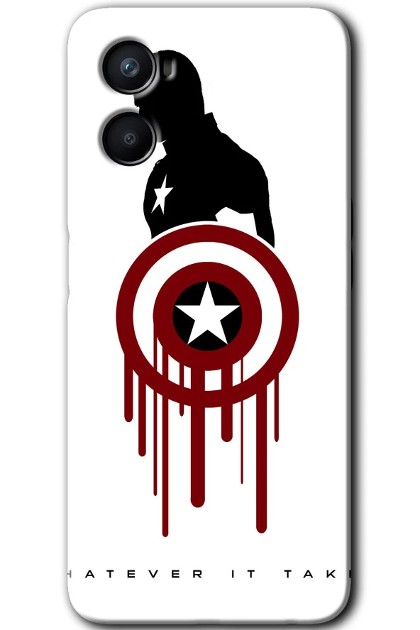 Oppo A36 Kılıf HD Desen Baskılı Arka Kapak - Captain Amerika