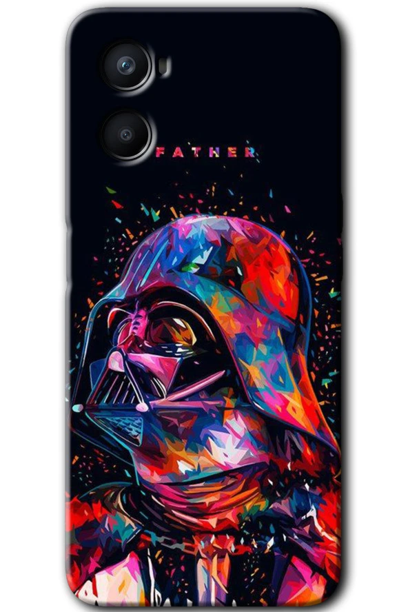 Oppo A76 Kılıf HD Desen Baskılı Arka Kapak - Father Vader