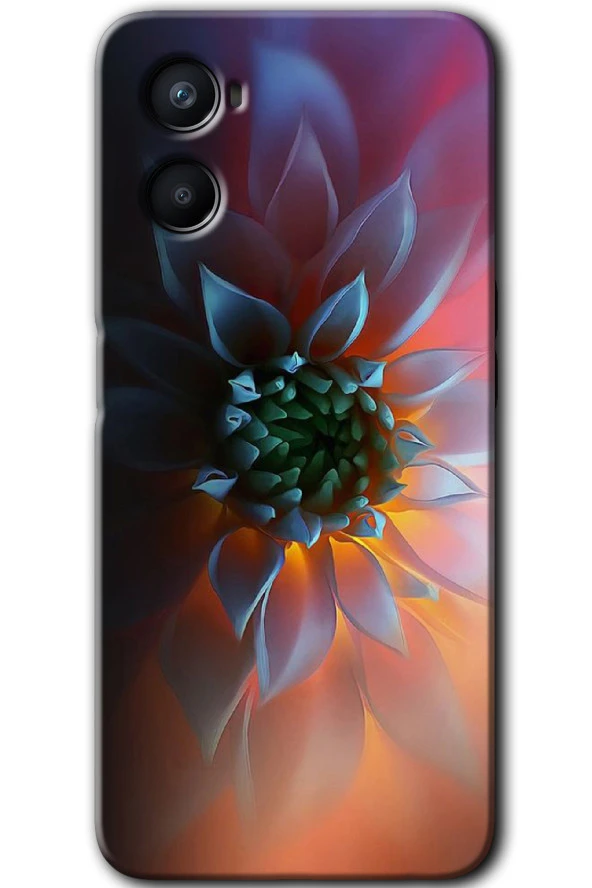 Oppo A76 Kılıf HD Desen Baskılı Arka Kapak - Çiçek Motif