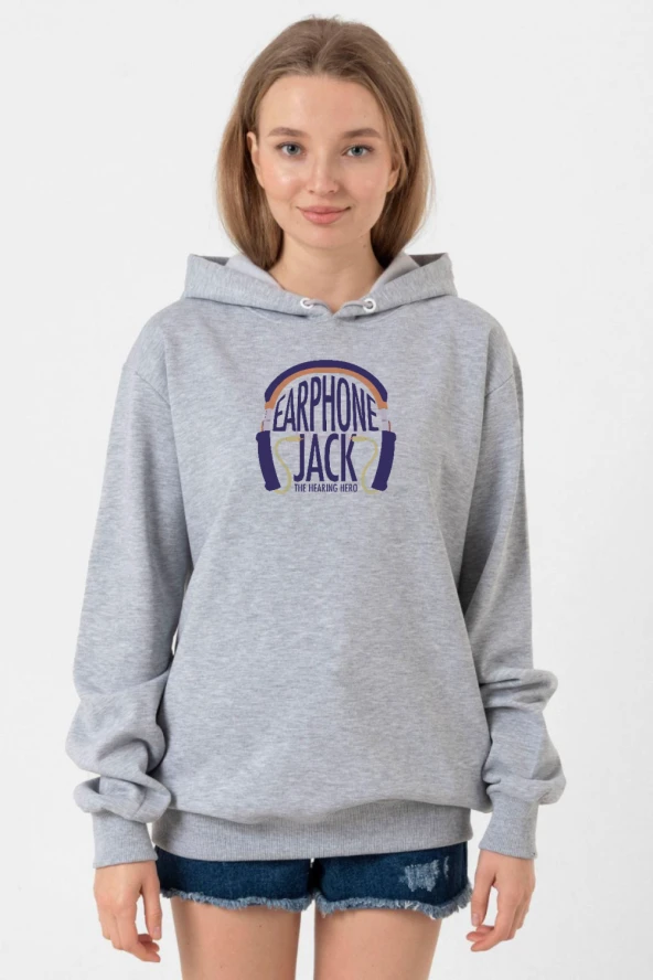 My Hero Academia Anime Earphone Jack Grimelanj Kadın 3ip Kapşonlu Sweatshirt