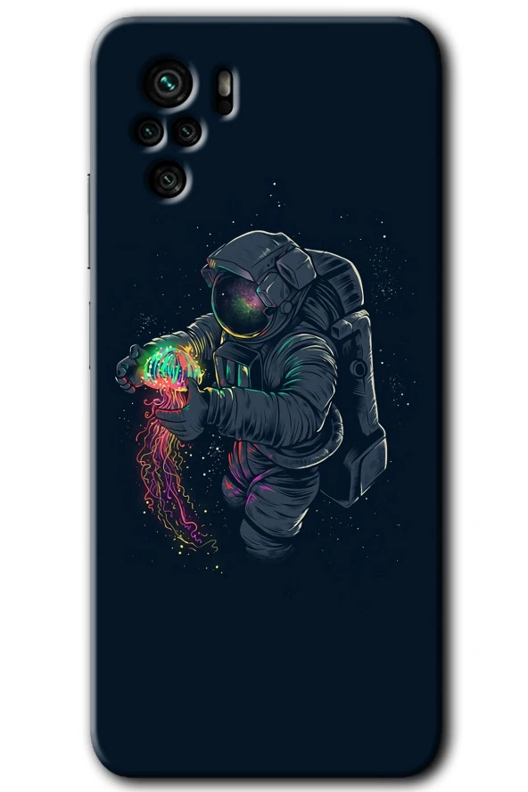 Poco M5s Kılıf HD Desen Baskılı Arka Kapak - Astronot Kıyafeti