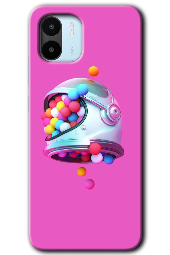 Redmi A1 Kılıf HD Desen Baskılı Arka Kapak - Uzay Başlığı