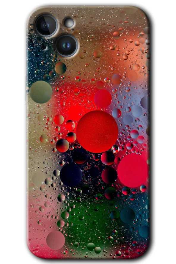 iPhone 14 Kılıf HD Desen Baskılı Arka Kapak - Wet Bubbles