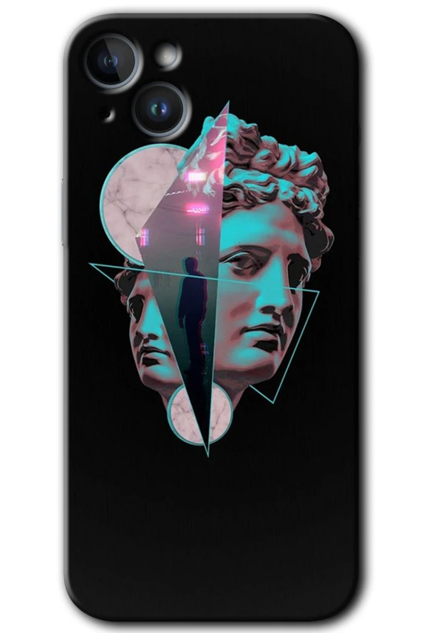 iPhone 14 Plus Kılıf HD Desen Baskılı Arka Kapak - Heykel