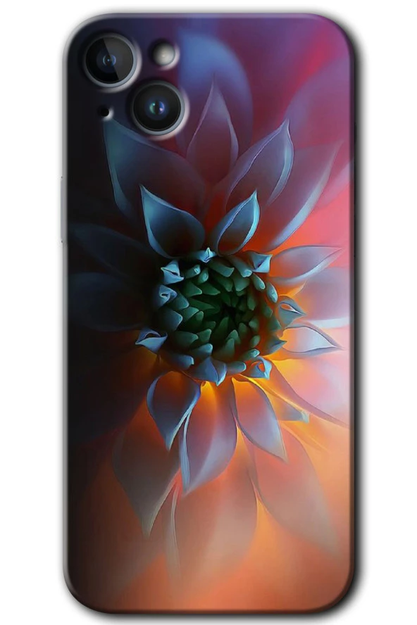 iPhone 14 Plus Kılıf HD Desen Baskılı Arka Kapak - Çiçek Motif