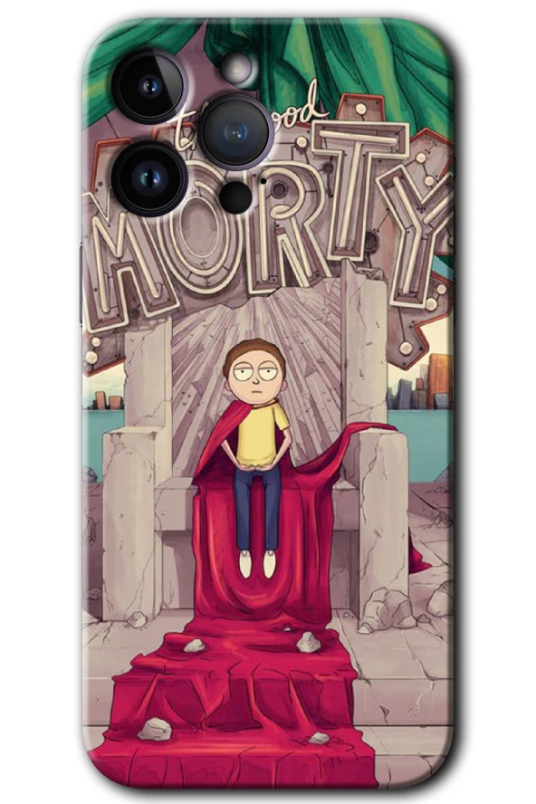 iPhone 14 Pro Kılıf HD Desen Baskılı Arka Kapak - Morty