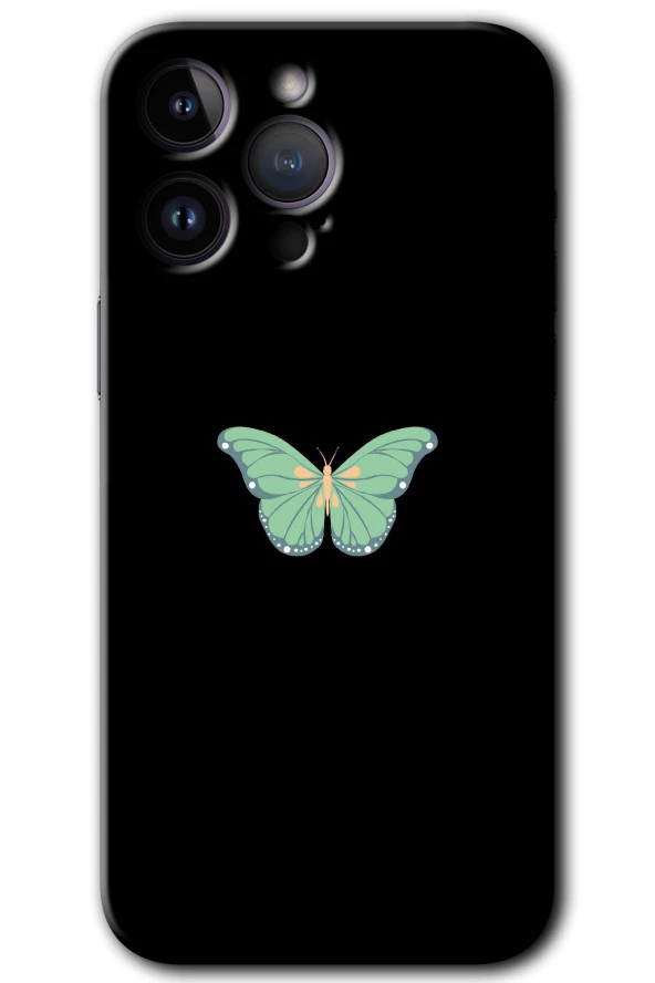 iPhone 14 Pro Kılıf HD Desen Baskılı Arka Kapak - Butterfly Tree