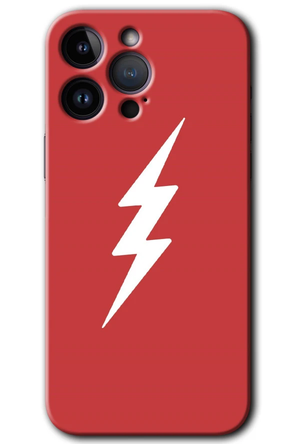 iPhone 14 Pro Kılıf HD Desen Baskılı Arka Kapak - Flash Logo