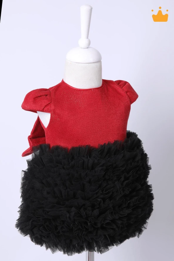 Babyhola Yılbaşı Konsept Özel Tütü Pul Kız Bebek Elbisesi Kostümü Abiyesi Kırmızı