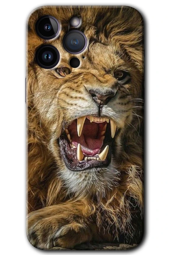 iPhone 14 Pro Max Kılıf HD Desen Baskılı Arka Kapak - Lion King