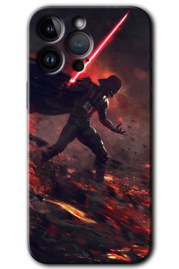 iPhone 14 Pro Max Kılıf HD Desen Baskılı Arka Kapak - Darh Vader Wars