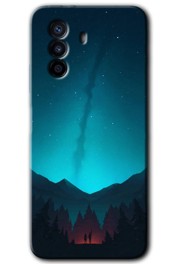Huawei Nova Y70 Kılıf HD Desen Baskılı Arka Kapak - Night Fores Mount