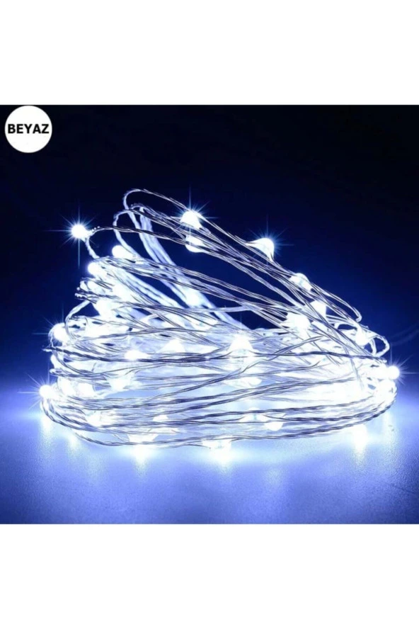 Peri Led 10 Metre Pilli Beyaz Renk Dekoratif Aydınlatma - Resim 3