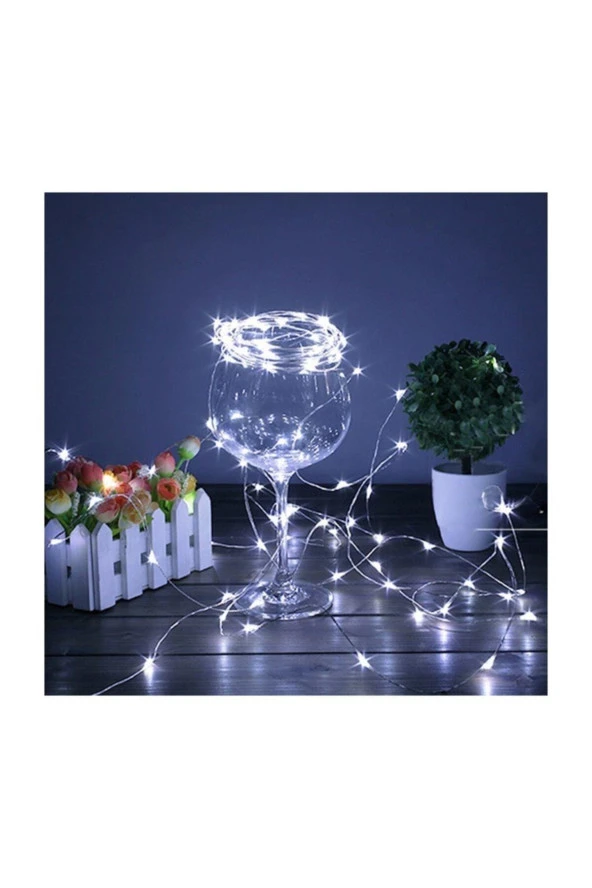Peri Led 10 Metre Pilli Beyaz Renk Dekoratif Aydınlatma - Resim 5