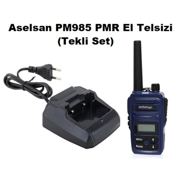 Aselsan PM985 12Km Açık Alan Mesafeli Pmr El Telsizi (Tekli Set)