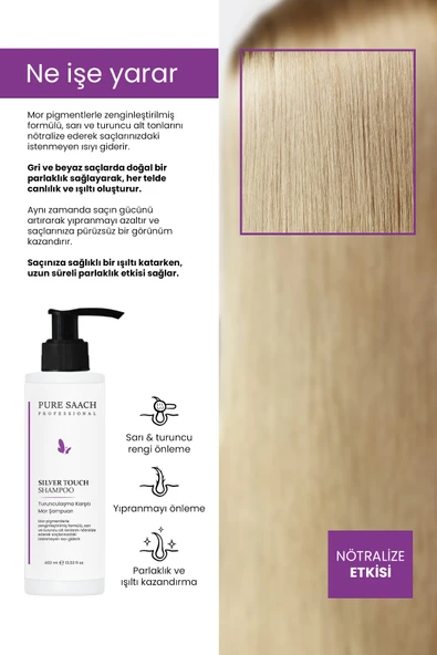 Pure Saach Professional Mor Pigment Silver Shampoo - 2
