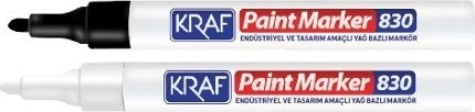 Kraf Paint Markör 830 Beyaz Rötuş Boya Kalemi