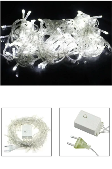 50 Ledli 5 Metre Üç Renk 8 Farklı Fonksiyonlu Fişli Led, Dekor Lambası - 4