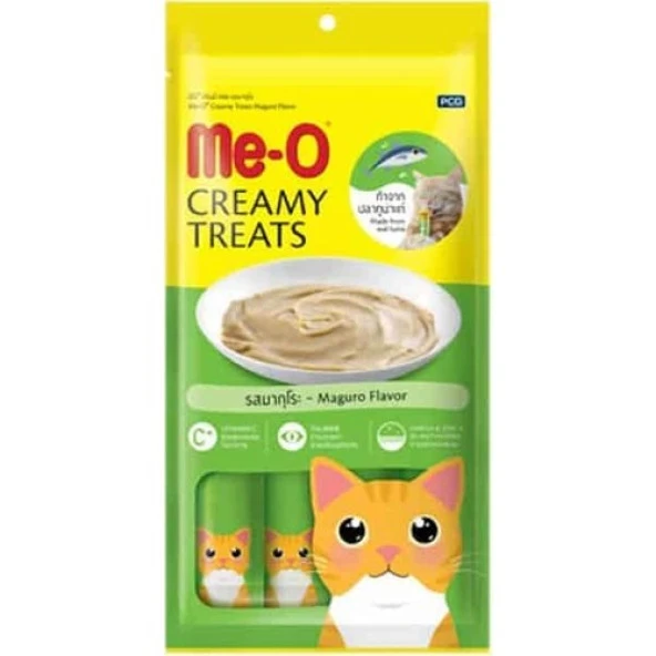 ME-O CREAMY TREATS MAGURO TON BALIĞI VE DENİZ TARAĞI  KEDİ ÖDÜLÜ 60 GR.