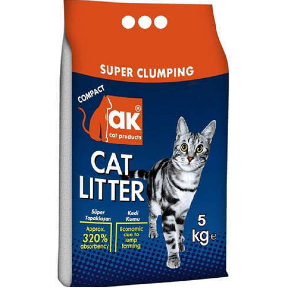 Akkum Kalın Taneli Kedi Kumu 5 Kg