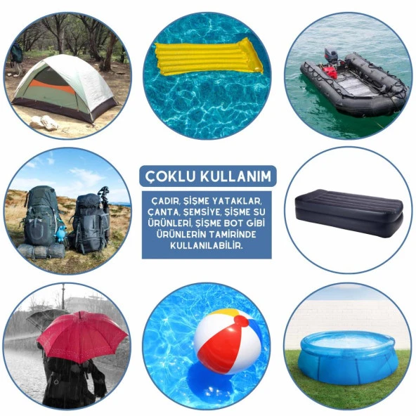 Argeus 4'lü Fiber Çanta Delik Tamir Yaması Gri - 4