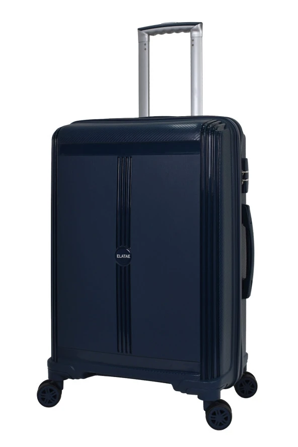 Elatae Premium Polipropilen Orta Boy Kırılmaz Valiz Lacivert V303 - 2