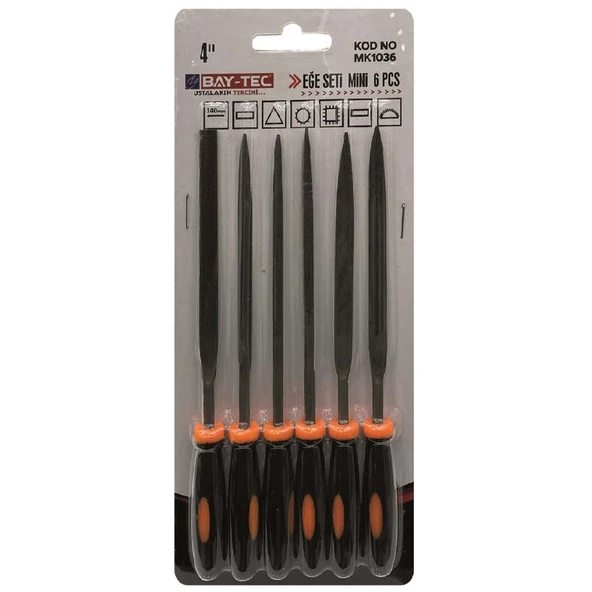 Bay-Tec Mini Eğe Seti Takımı 6 Parça Uzunluk 160 mm