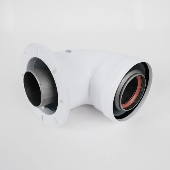 Hermetik Kombi Baca Dirseği Flanşlı 60/100 - 2