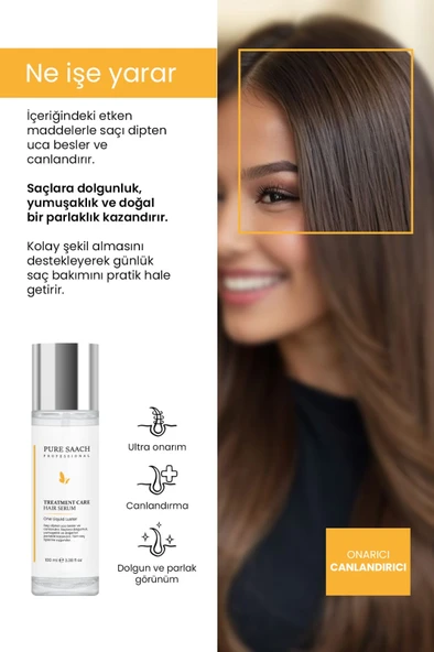 Pure Saach Professıonal HAIR TREATMENT SERUM One Liquid Luster - 2