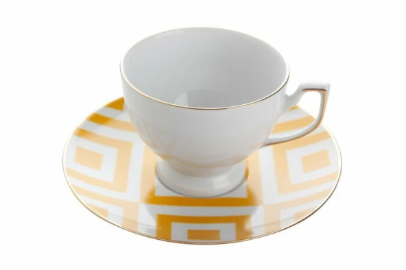 Porland Morocco Serisi Çay Takımı 1 Kişilik 170cc Desen4 Sarı - 2