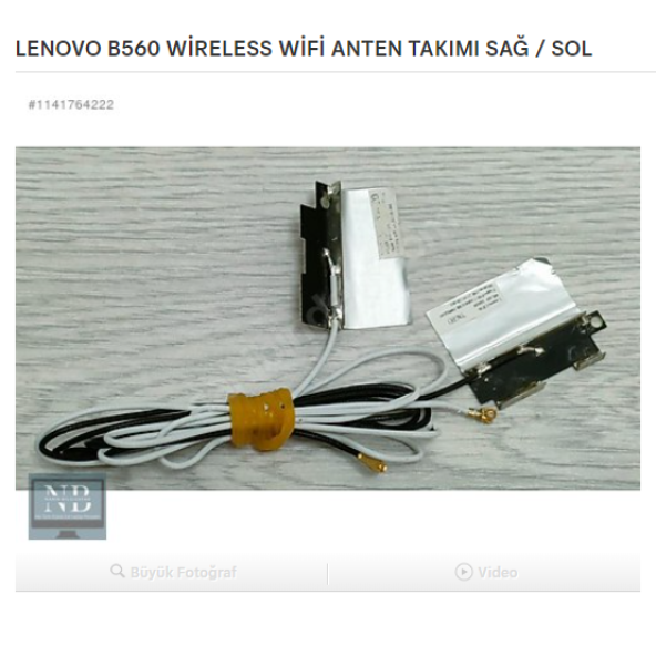 LENOVO B560 WİRELESS WİFİ ANTEN TAKIMI SAĞ / SOL