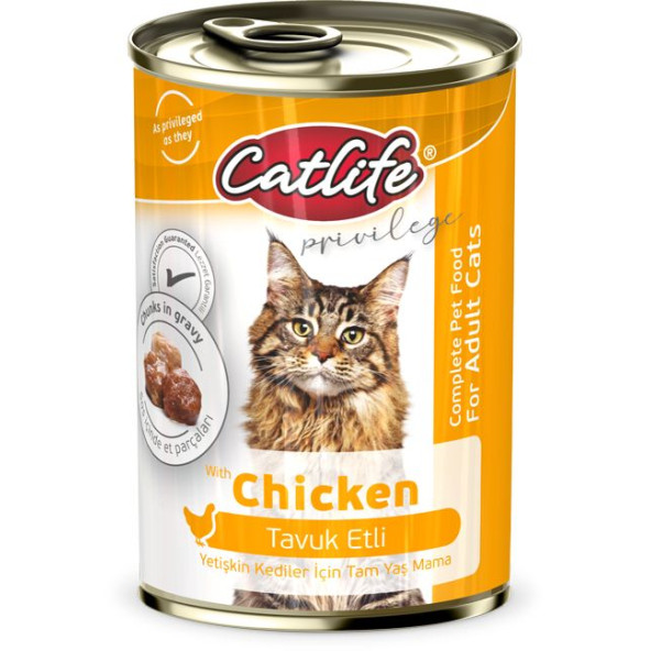 Catlife Tavuklu Kedi Konservesi 400 gr Yaş Kedi Maması Konserve